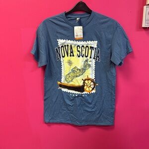 Gildan Nova Scotia Graphic Tee - Blue and Yellow